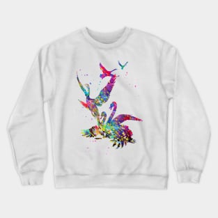 Flying swans Crewneck Sweatshirt